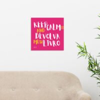 Placa decorativa | Devolva meu livro (rosa)